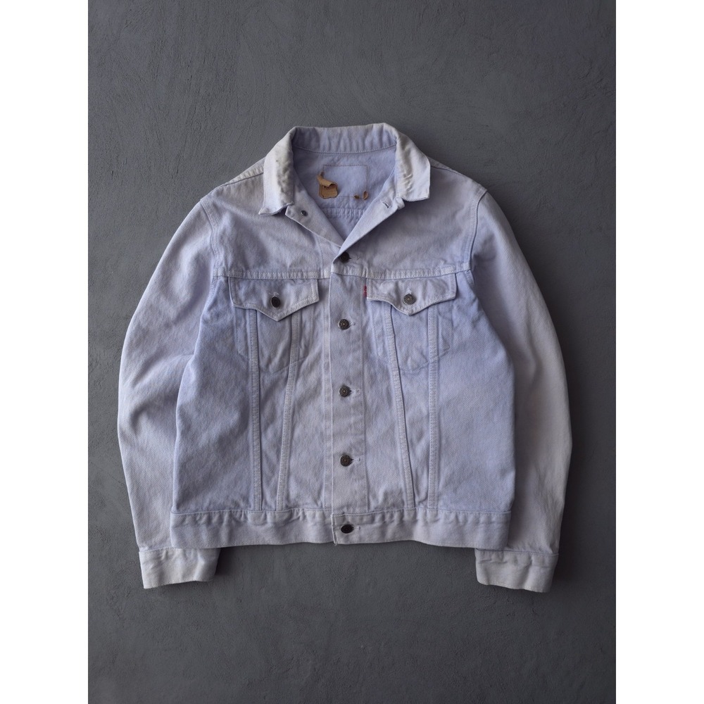 Vintage 1980s Levi's 75505 Purple Dyed Denim Jean Jacket M Canada Made Faded